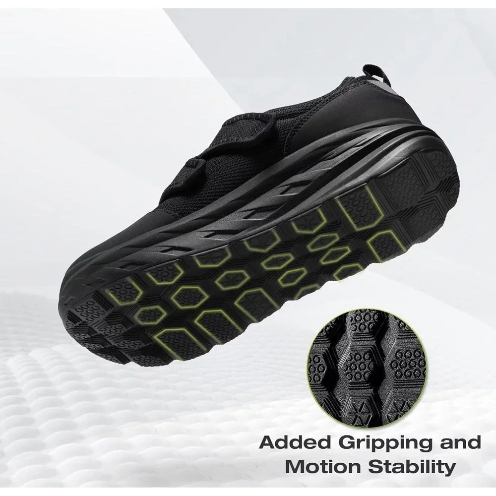 OrthoComfoot Men's Orthopedic Diabetic Extra Wide Walking Shoes:‎ Black Size 11X